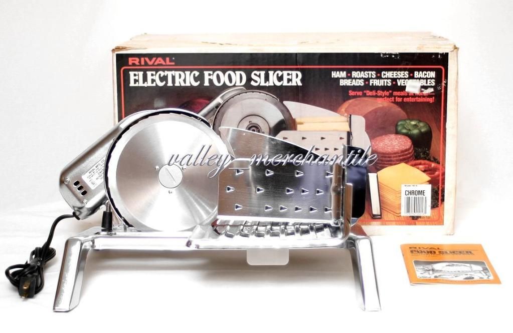 RIVAL ELECTRIC FOOD CHEESE MEAT SLICER IN ORIGINAL BOX 1101E/7