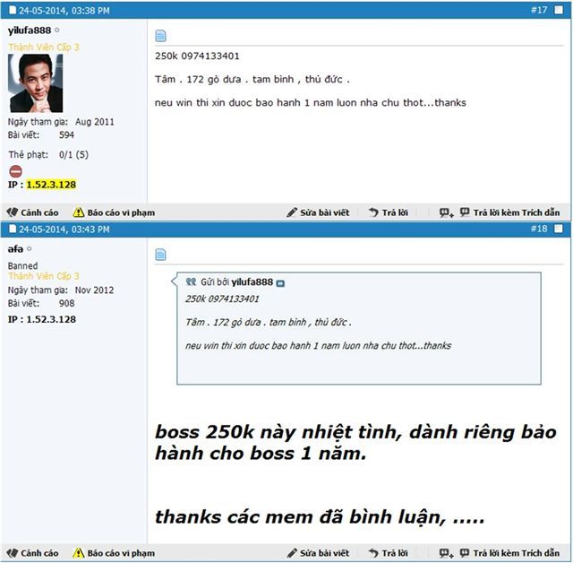 (afa + yilufa888) Clone nick kê giá => Banned forever + Blacklist