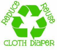 "Reduce - Reuse - Cloth Diaper" Car Decal