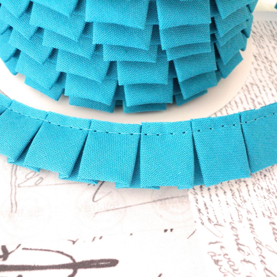 BOX PLEAT GATHERED TRIM FABRIC TRIM RIBBON edging braid cotton