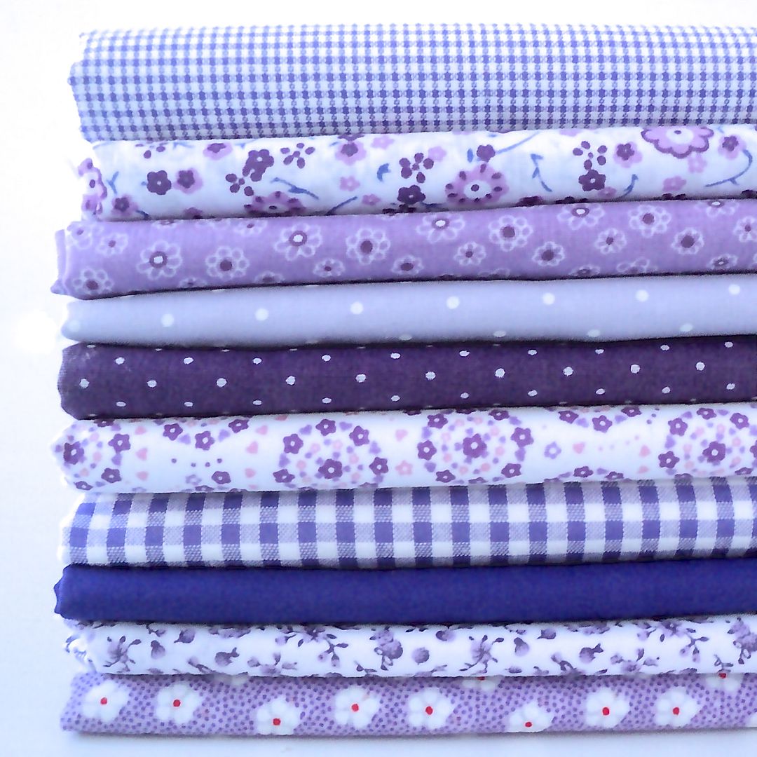 REMNANTS 10 HALF METRE BUNDLES POLY COTTON FABRIC florals dots stripes vintage eBay