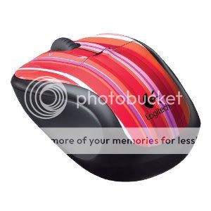 Logitech Cordless Optical Mouse for Notebooks (Candy Stripe) V220 