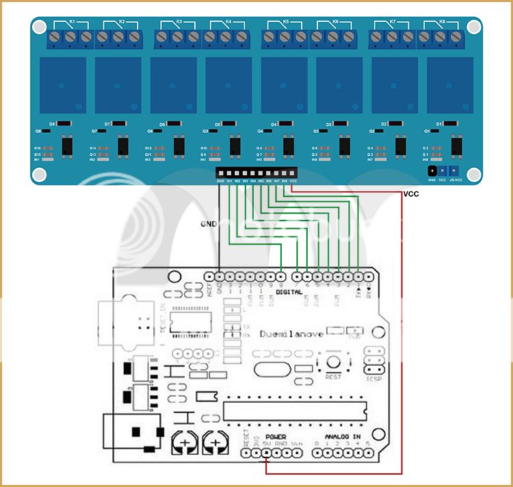 8-Channel 12V Relay Shield Module For Arduino UNO 2560 1280 ARM PIC AVR ...