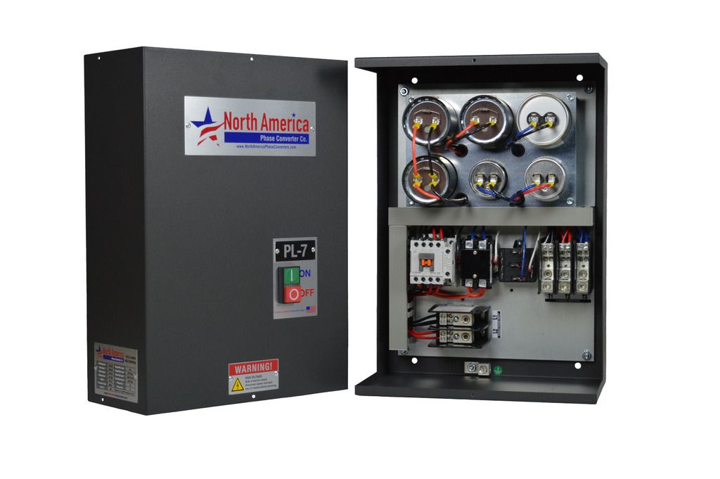 CP7 ProLine 7.5HP Rotary Phase Converter Control Panel Loaded with