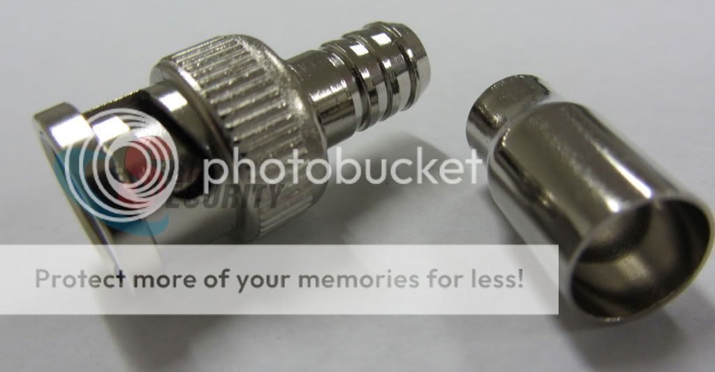 Lot (100) 2 piece Male BNC Crimp On Connector RG59  