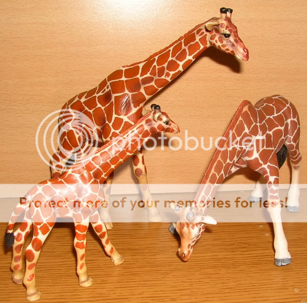 Schleich 14320 Giraffenkuh 14321 Giraffenbaby 14390 Giraffe trinkend